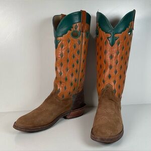 Olathe Buckaroo Cowboy Boots | Suede | USA Made | Men’s 14 EEE